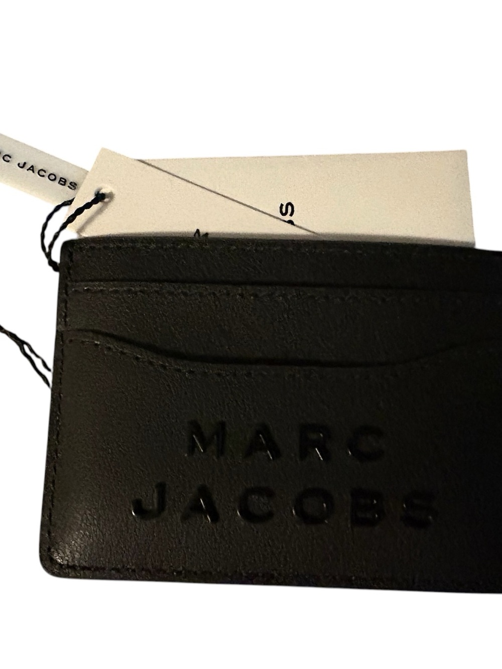Marc Jacobs Black Embossed Leather Card Holder